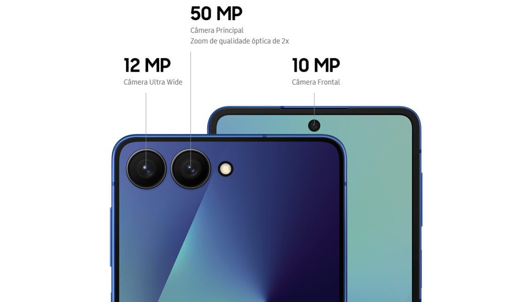 Câmeras Samsung Galaxy Z Flip 7
