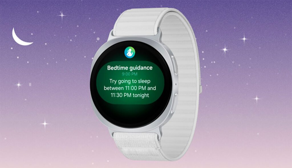Orientação para a hora de dormir no Samsung Galaxy Watch 8
