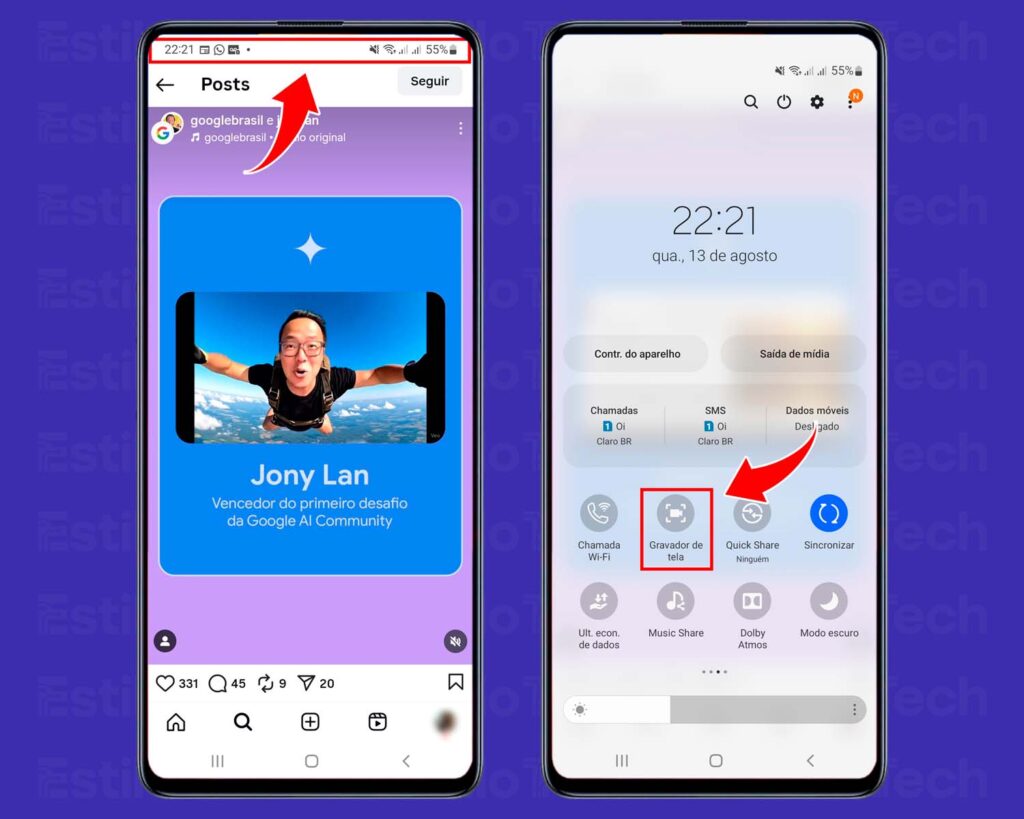 Ativando gravador de tela nativo no Android