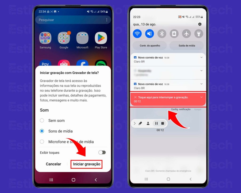 Gravando tela de smartphone no Android
