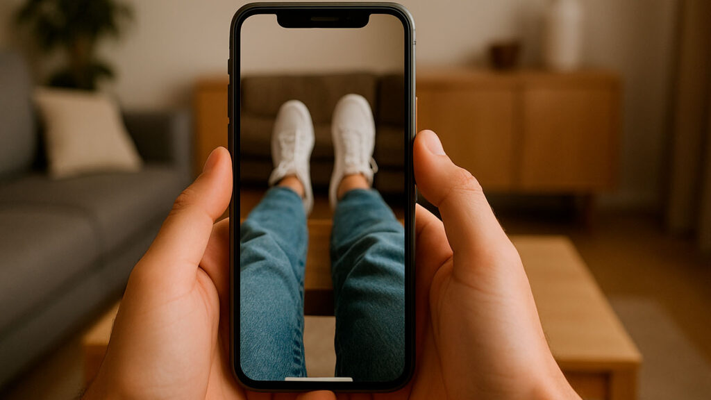 Perspectiva da câmera ou personagem em foto ou vídeo