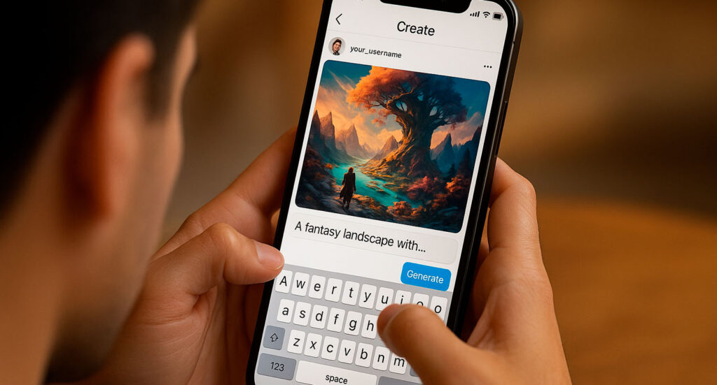 Sua imaginação vira post em segundos