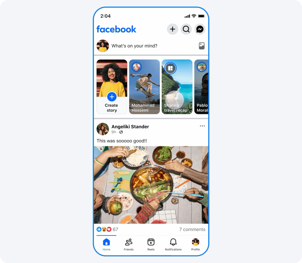 Criando story com IA do Facebook