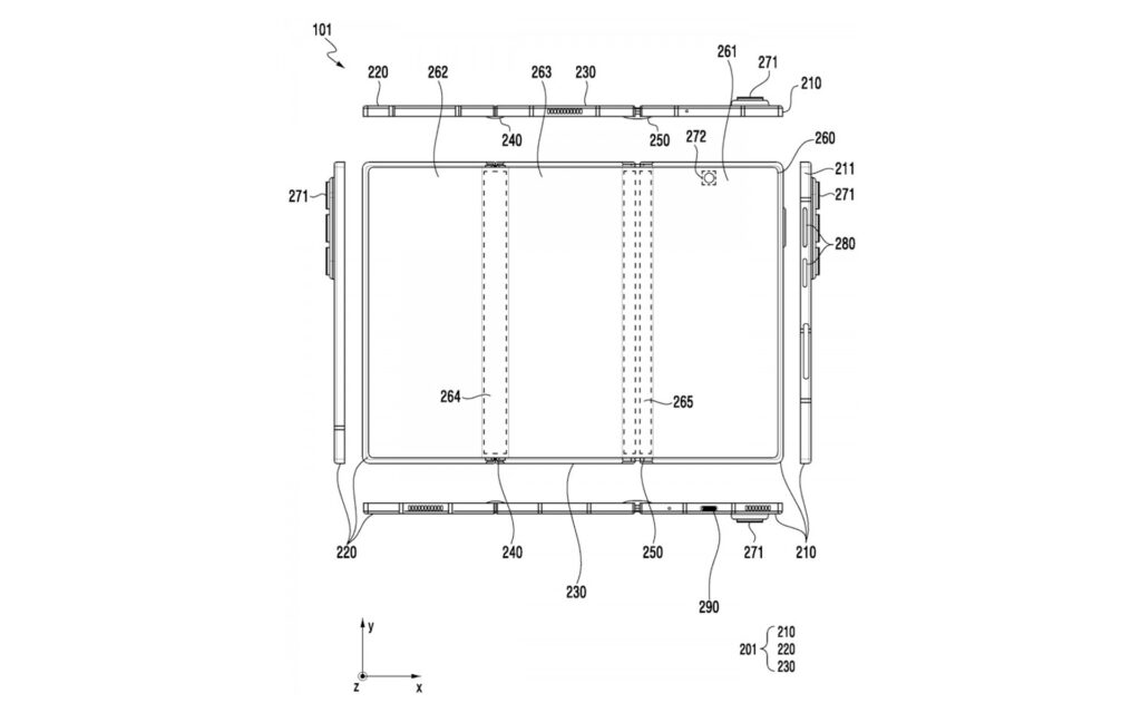 Esboço de design em patente do Galaxy Z TriFold (1)