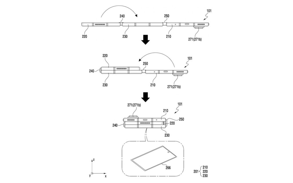 Esboço de design em patente do Galaxy Z TriFold (2)