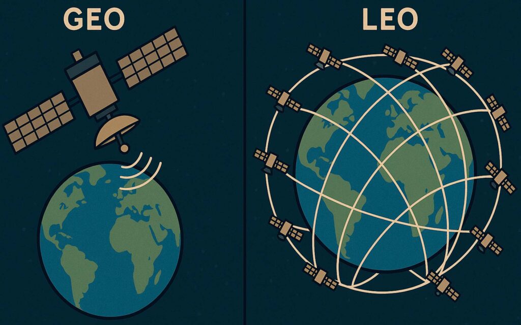 Satélites GEO e LEO: duas estratégias para nos conectar