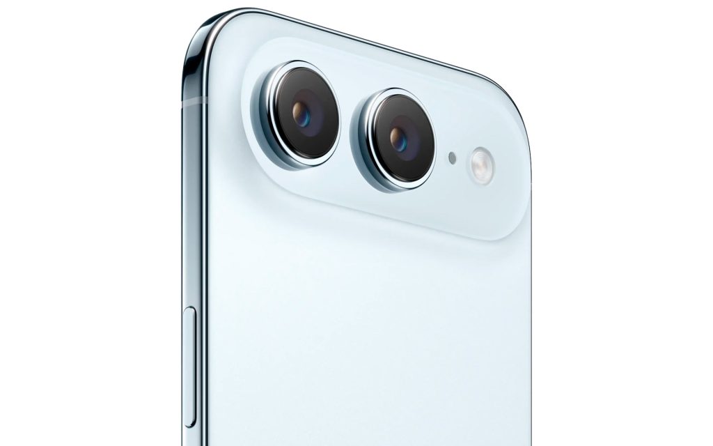 Arte conceitual de um iPhone Air com duas câmeras