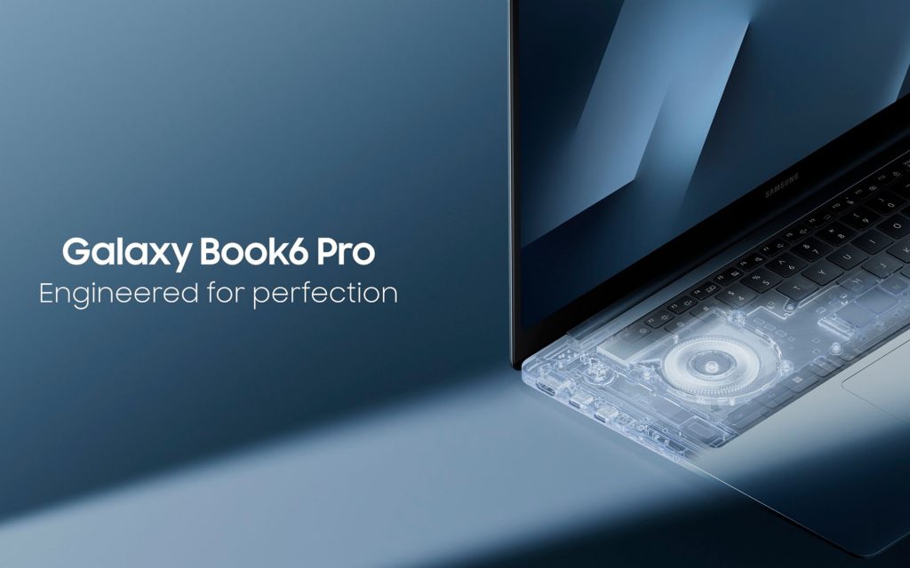 Banner de apresentação da linha Samsung Galaxy Book 6 Pro
