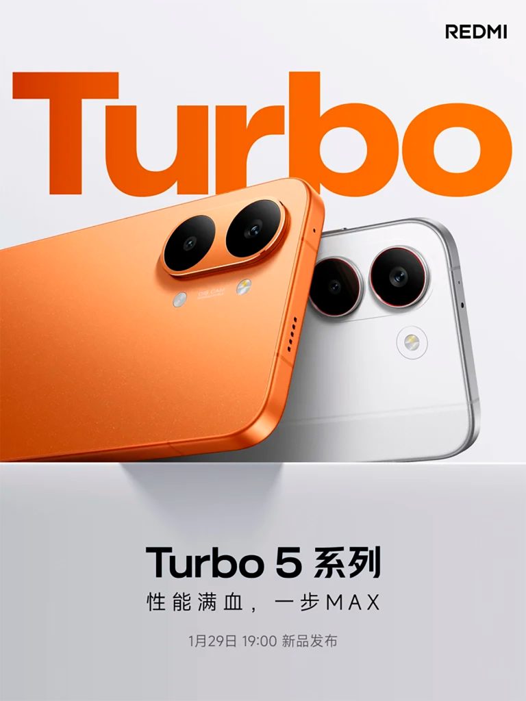 Banner de lançamento da série Redmi Turbo 5