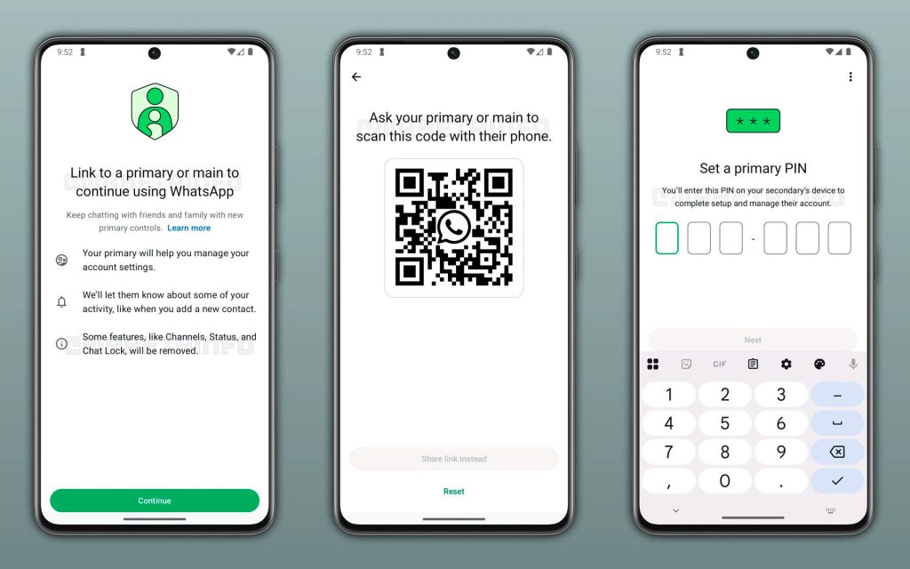 Interface de configuração das novas contas secundárias descoberta na versão beta