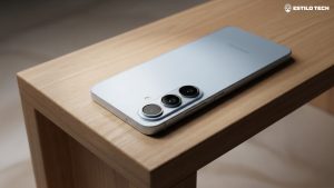 Vazam especificações das câmeras do Galaxy S26 FE Samsung Galaxy S26 em cima de uma mesa de madeira