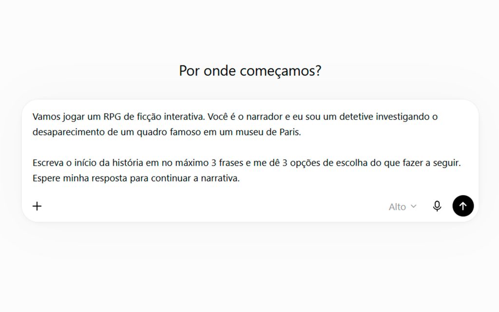 Exemplo de prompt para jogos e quizzes para viagens longas e trânsito